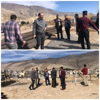 بازدید مهندس باقریان و جمعی از ناظرین سازمان به همراه دکتر حمره مدیرکل نوسازی ایلام از پروژه مجتمع آموزشی شهیدرضایی نژاد آبدانان